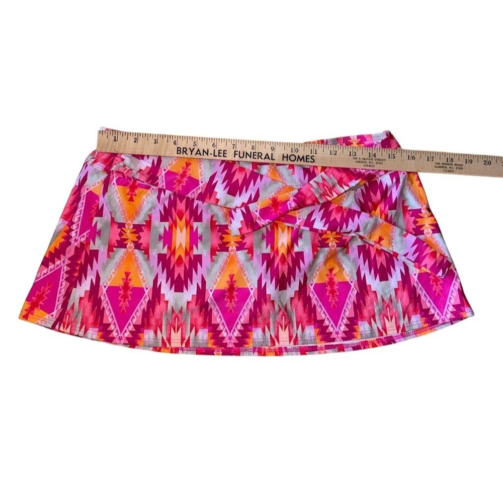 Antonio Melani Tankini Swim Set Womens M Pink Aztec 2-Piece Skirted hanky hem - Picture 8 of 10
